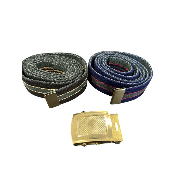 Vintage 1986 Avon Men's Classic Convertible Belts Set of 2 with Buckle - Picture 1 of 4